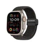 For Apple Watch Ultra 2 49mm DUX DUCIS Mixture Pro Series Magnetic Buckle Nylon Braid Watch Band(Black Unity)