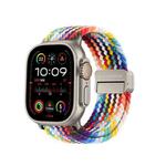 For Apple Watch Ultra 2 49mm DUX DUCIS Mixture Pro Series Magnetic Buckle Nylon Braid Watch Band(Rainbow)