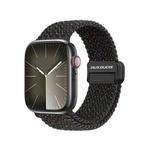 For Apple Watch Series 8 45mm DUX DUCIS Mixture Pro Series Magnetic Buckle Nylon Braid Watch Band(Black Unity)