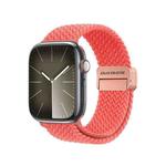 For Apple Watch Series 7 41mm DUX DUCIS Mixture Pro Series Magnetic Buckle Nylon Braid Watch Band(Guava)