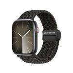 For Apple Watch Series 7 45mm DUX DUCIS Mixture Pro Series Magnetic Buckle Nylon Braid Watch Band(Black Unity)