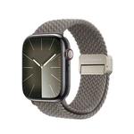 For Apple Watch Series 7 45mm DUX DUCIS Mixture Pro Series Magnetic Buckle Nylon Braid Watch Band(Clay)