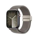 For Apple Watch SE 44mm DUX DUCIS Mixture Pro Series Magnetic Buckle Nylon Braid Watch Band(Clay)