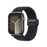 For Apple Watch SE 44mm DUX DUCIS Mixture Pro Series Magnetic Buckle Nylon Braid Watch Band(Midnight)