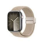 For Apple Watch Series 6 40mm DUX DUCIS Mixture Pro Series Magnetic Buckle Nylon Braid Watch Band(Beige)