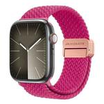 For Apple Watch Series 4 40mm DUX DUCIS Mixture Pro Series Magnetic Buckle Nylon Braid Watch Band(Raspberry Color)