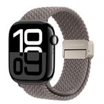 For Apple Watch Series 10 46mm DUX DUCIS Mixture Pro Series Magnetic Buckle Nylon Braid Watch Band(Clay)