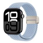 For Apple Watch Series 10 46mm DUX DUCIS Mixture Pro Series Magnetic Buckle Nylon Braid Watch Band(Light Blue)