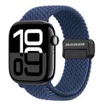 For Apple Watch Series 10 42mm DUX DUCIS Mixture Pro Series Magnetic Buckle Nylon Braid Watch Band(Storm Blue)