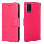 For TCL 501 4G Crystal Texture Leather Phone Case(Rose Red)