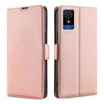 For TCL 501 4G Ultra-thin Voltage Side Buckle Horizontal Flip Leather Phone Case(Rose Gold)