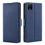 For TCL 502 Ultra-thin Voltage Side Buckle Horizontal Flip Leather Phone Case(Blue)