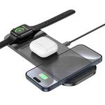 hoco CQ5 Step 3 in 1 Wireless Fast Charger for iWatch(Black)