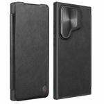 For Samsung Galaxy S24 Ultra 5G NILLKIN Qin Prop Series Flip Camera Cover Design Leather Phone Case(Black)