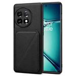 For OnePlus Ace 2 Pro 5G Denior Imitation Calf Leather Back Phone Case with Holder(Black)