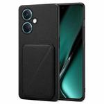 For OnePlus Nord CE 3 5G / OPPO K11 Denior Imitation Calf Leather Back Phone Case with Holder(Black)