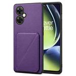 For OnePlus Nord CE 3 Lite / N30 Denior Imitation Calf Leather Back Phone Case with Holder(Purple)