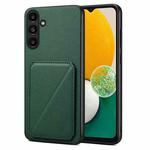 For Samsung Galaxy A13 5G Denior Imitation Calf Leather Back Phone Case with Holder(Green)