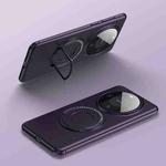 For Huawei Mate 60 Matte Magsafe Magnetic Phone Case with Trolley Holder(Night Purple)