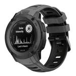 For Garmin Instinct 2X Two Color Silicone Watch Band(Black)