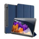 For Samsung Galaxy Tab S7 11 inch DUX DUCIS Domo Series Horizontal Flip Magnetic PU Leather Case with Three-folding Holder & Sleep / Wake-up Function & Pen Slot(Blue)