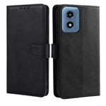 For Motorola Moto G Play 4G 2024 Calf Texture Buckle Flip Leather Phone Case(Black)