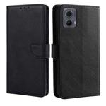 For Motorola Edge 5G 2024 Calf Texture Buckle Flip Leather Phone Case(Black)