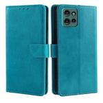 For Motorola Edge 50 5G Calf Texture Buckle Flip Leather Phone Case(Light Blue)