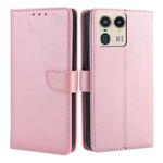 For Motorola Edge 50 Ultra Calf Texture Buckle Flip Leather Phone Case(Rose Gold)