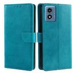 For Motorola Moto G 5G 2024 Calf Texture Buckle Flip Leather Phone Case(Light Blue)