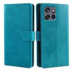 For Motorola Edge 50 Neo 5G Calf Texture Buckle Flip Leather Phone Case(Light Blue)