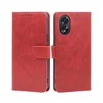 For OPPO A38 4G / A18 4G Calf Texture Buckle Flip Leather Phone Case(Red)