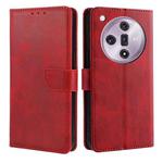 For OPPO Find X7 5G Calf Texture Buckle Flip Leather Phone Case(Red)