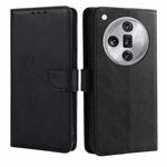 For OPPO Find X7 Ultra 5G Calf Texture Buckle Flip Leather Phone Case(Black)