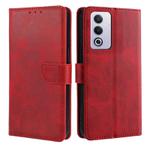 For OPPO A3 Pro 5G India Calf Texture Buckle Flip Leather Phone Case(Red)