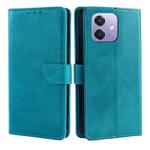 For OPPO A3 5G India Calf Texture Buckle Flip Leather Phone Case(Light Blue)