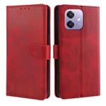 For OPPO A3 5G India Calf Texture Buckle Flip Leather Phone Case(Red)