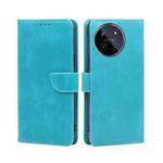 For Realme 11 4G Calf Texture Buckle Flip Leather Phone Case(Light Blue)