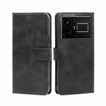 For Realme GT5 / GT5 240W Calf Texture Buckle Flip Leather Phone Case(Black)