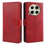 For Tecno Camon 30 Calf Texture Buckle Flip Leather Phone Case(Red)