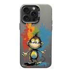 For iPhone 15 Pro Color Ink Frosted PC+TPU Phone Case(Colored Ink Monkey)