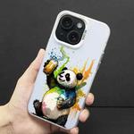 For iPhone 14 Color Ink Frosted PC+TPU Phone Case(Toast Panda)