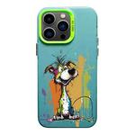 For iPhone 13 Pro Color Ink Frosted PC+TPU Phone Case(Silly Dog)