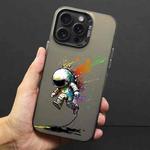 For iPhone 12 Pro Color Ink Frosted PC+TPU Phone Case(Running Astronaut)