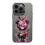 For iPhone 11 Pro Max Color Ink Frosted PC+TPU Phone Case(Black Bear)