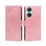For vivo Y27 4G Calf Texture Buckle Flip Leather Phone Case(Rose Gold)