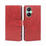 For vivo Y27 4G Calf Texture Buckle Flip Leather Phone Case(Red)