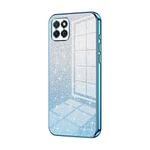 For Honor Play 20 4G Gradient Glitter Powder Electroplated Phone Case(Blue)