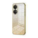 For Honor Play 30 Plus Gradient Glitter Powder Electroplated Phone Case(Gold)