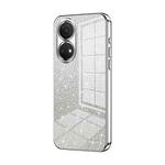 For Honor Play 30 Plus Gradient Glitter Powder Electroplated Phone Case(Silver)
